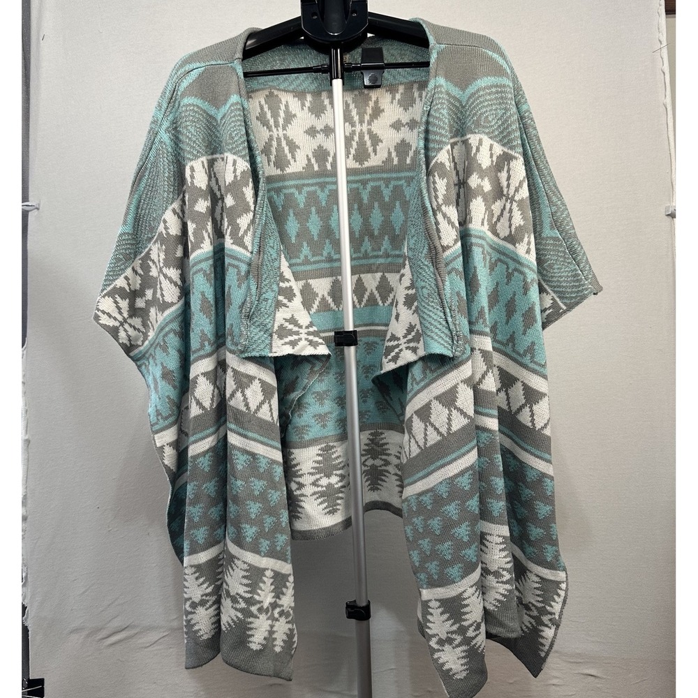 Cato Women's Multicolor Open Front Cardigan/Cape Sweater Oneβ Size